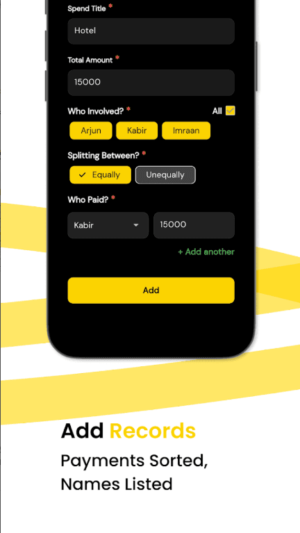 SplitE App Screen 5